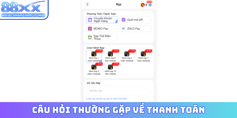 Câu hỏi thường gặp về thanh toán